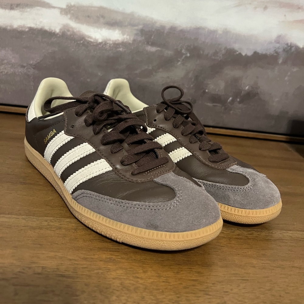 Adidas Samba Shoes - Brown and Cream